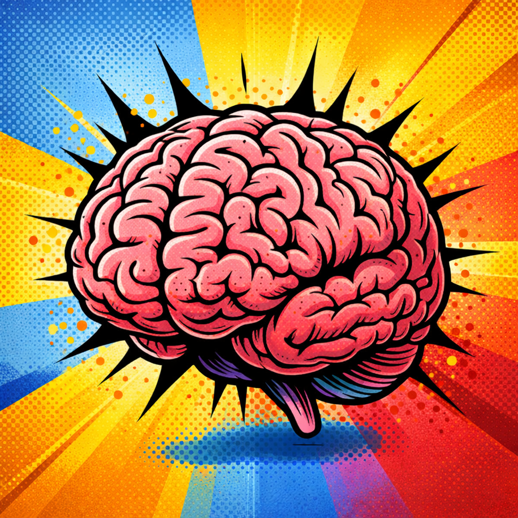 Comicbild - Gehirn - Psychische Gesundheit