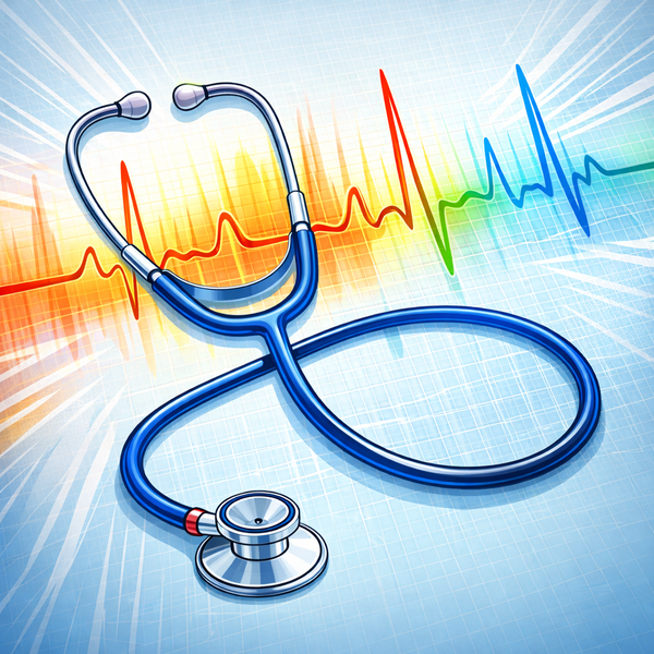 Stethoskop - Comic Zeichnung